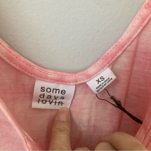 NWT New Some Days Lovin marble tie dye pink jumpsuit Jumper XS - Picture 8 of 15